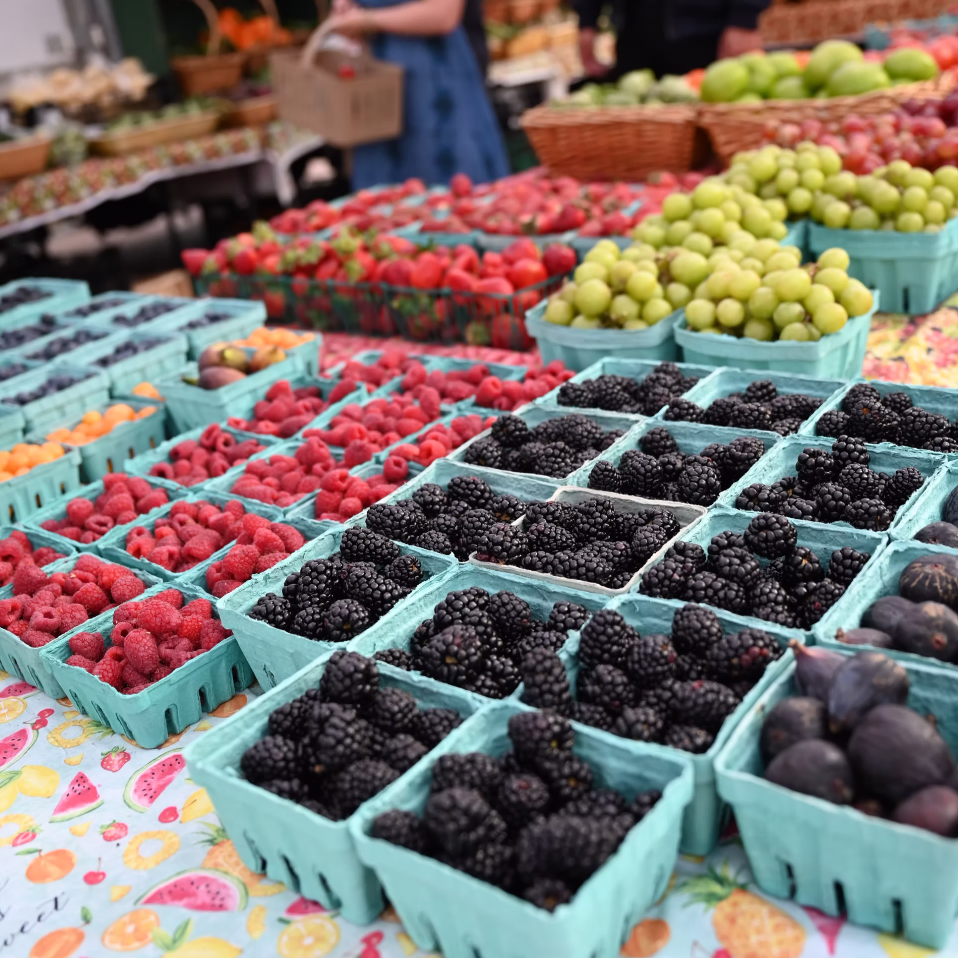 Local produce in a community pickup setting